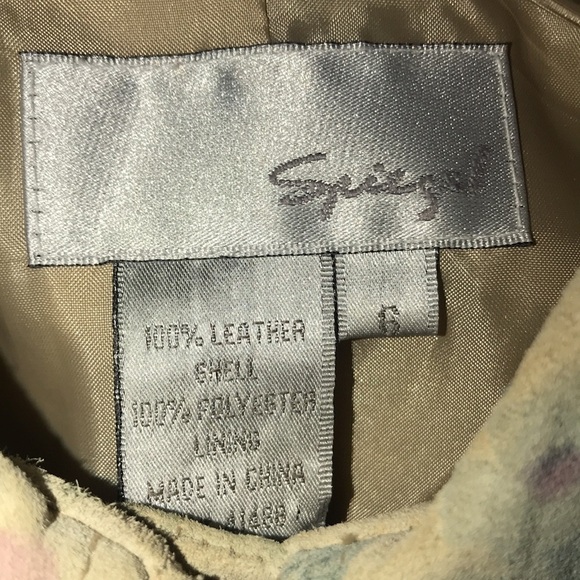 Spiegel Floral Leather Blazer 6 - Picture 3 of 5